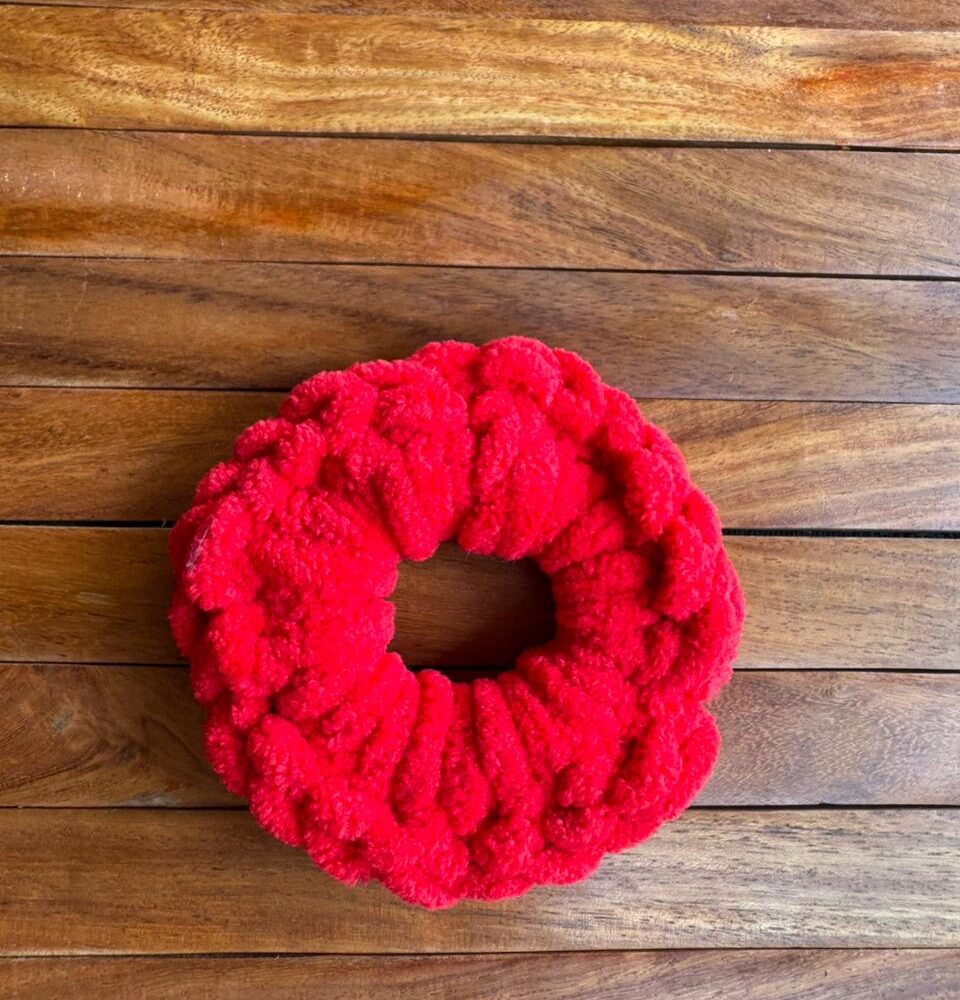 Crochet Scrunchie Red