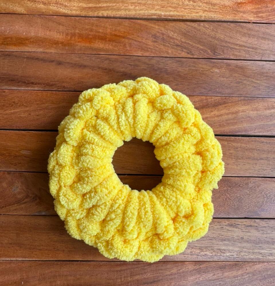 Crochet Scrunchie Yellow