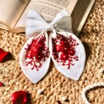 Hand Embroidered Tail Bow