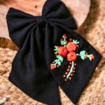 Hand Embroidered Tail Bow