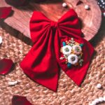 Hand Embroidered Tail Bow