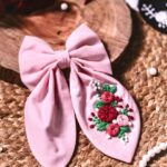 Hand Embroidered Tail Bow